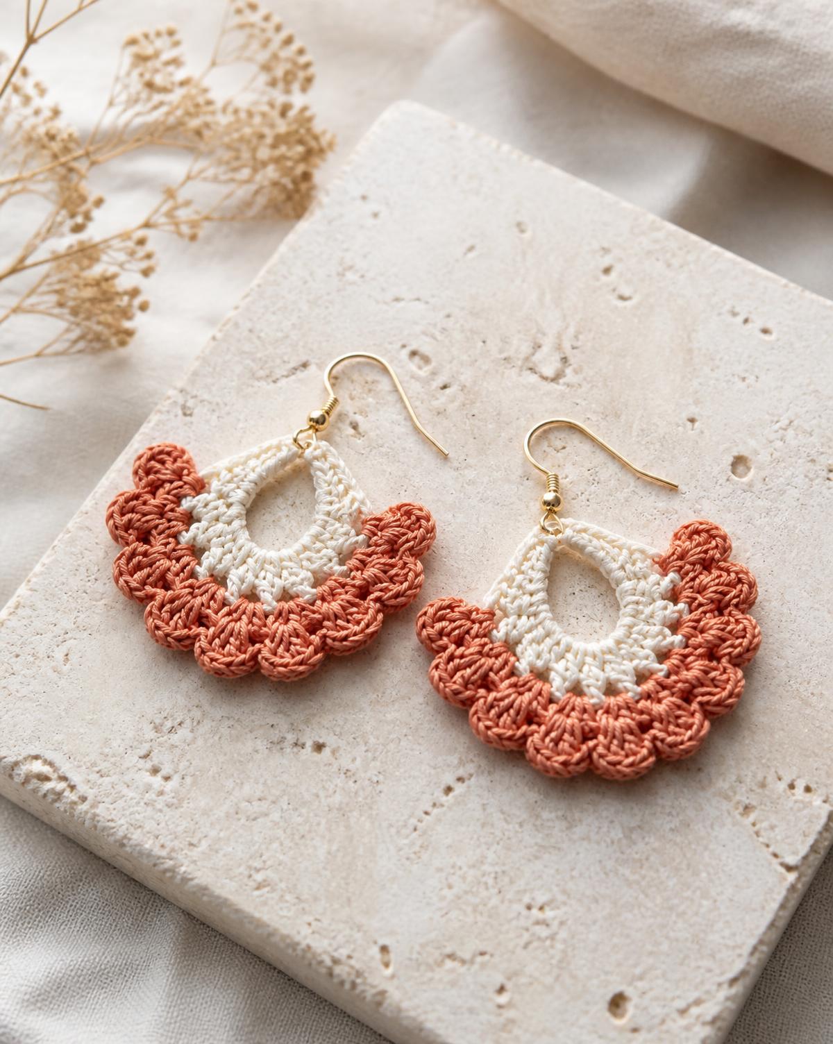 Handmade crochet earrings